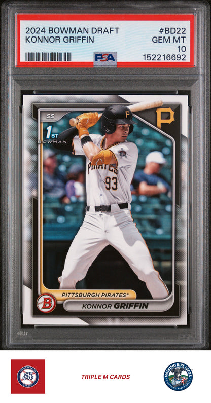 2024 Bowman Draft #BD22 Konnor Griffin PSA 10