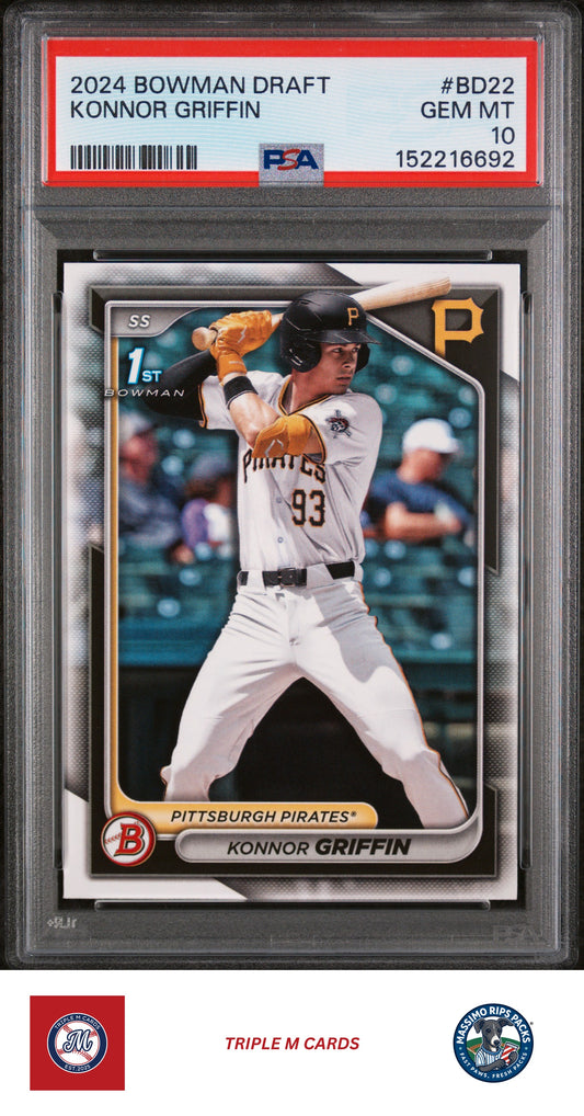 2024 Bowman Draft #BD22 Konnor Griffin PSA 10