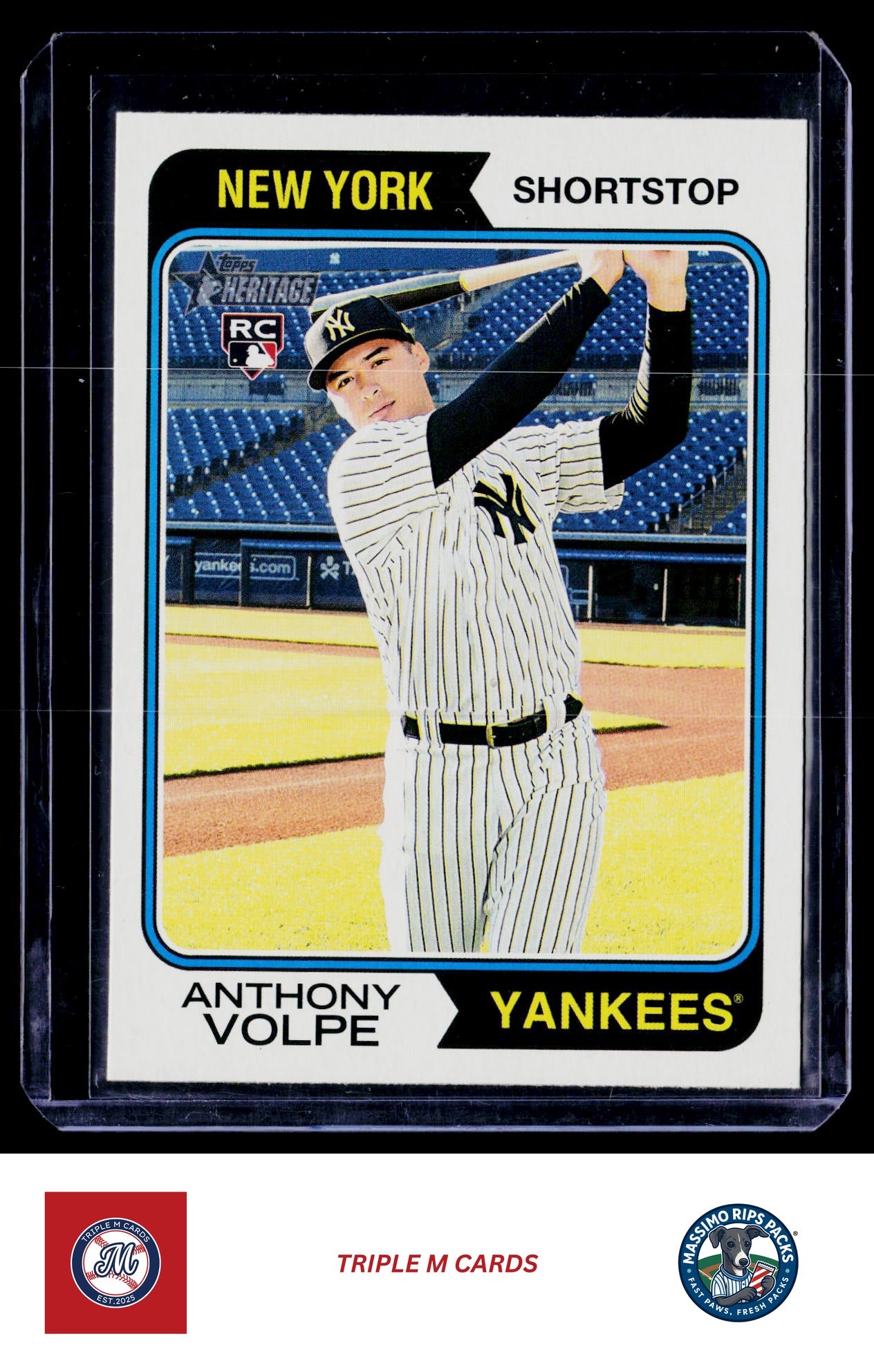 2023 Topps Heritage #282b Anthony Volpe