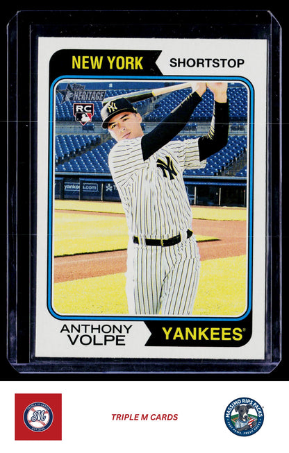 2023 Topps Heritage #282b Anthony Volpe