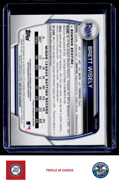 2023 Bowman Chrome #CPA-BW Brett Wisely