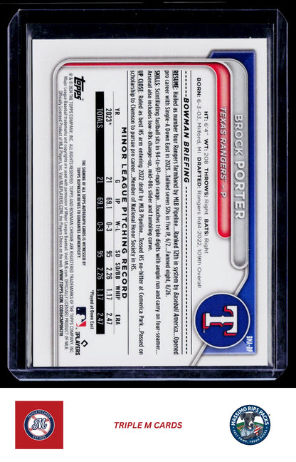 2024 Bowman Chrome #BMA-BP Brock Porter