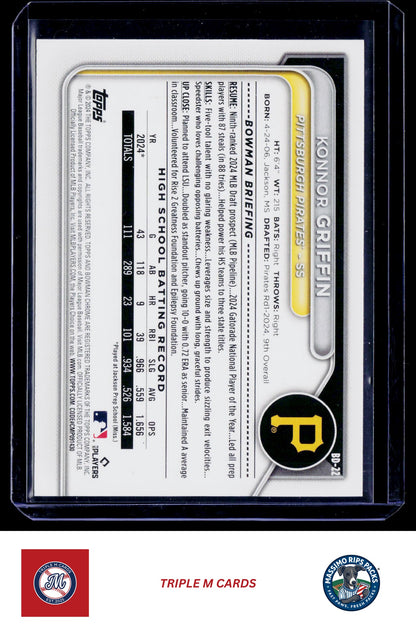 2024 Bowman Draft #BDC-22 Konnor Griffin Chrome