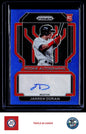 2022 Panini Prizm #RA-JD Jarren Duran Rookie Autographs Blue Prizm #/149