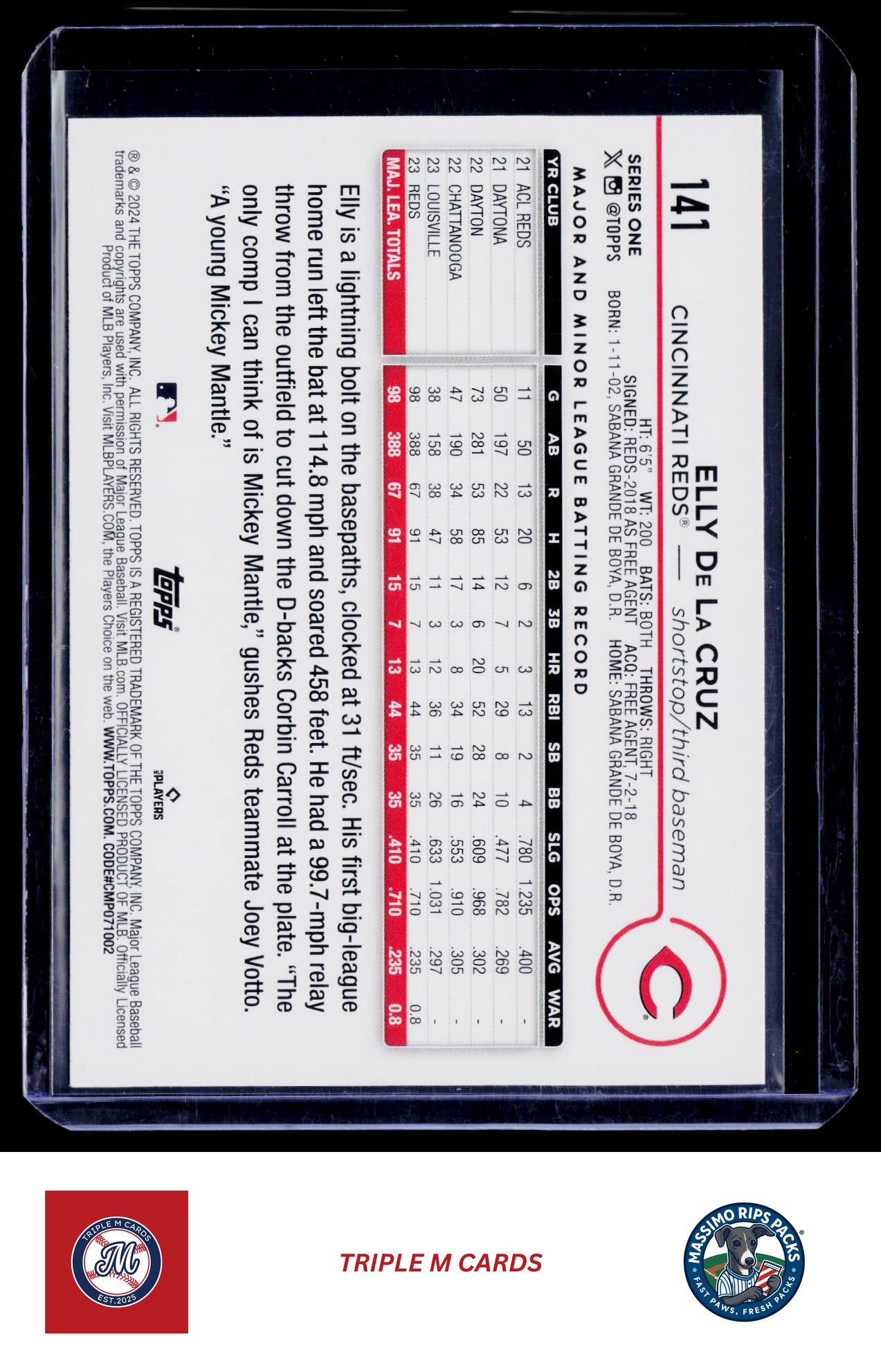 2024 Topps #141 Elly De La Cruz