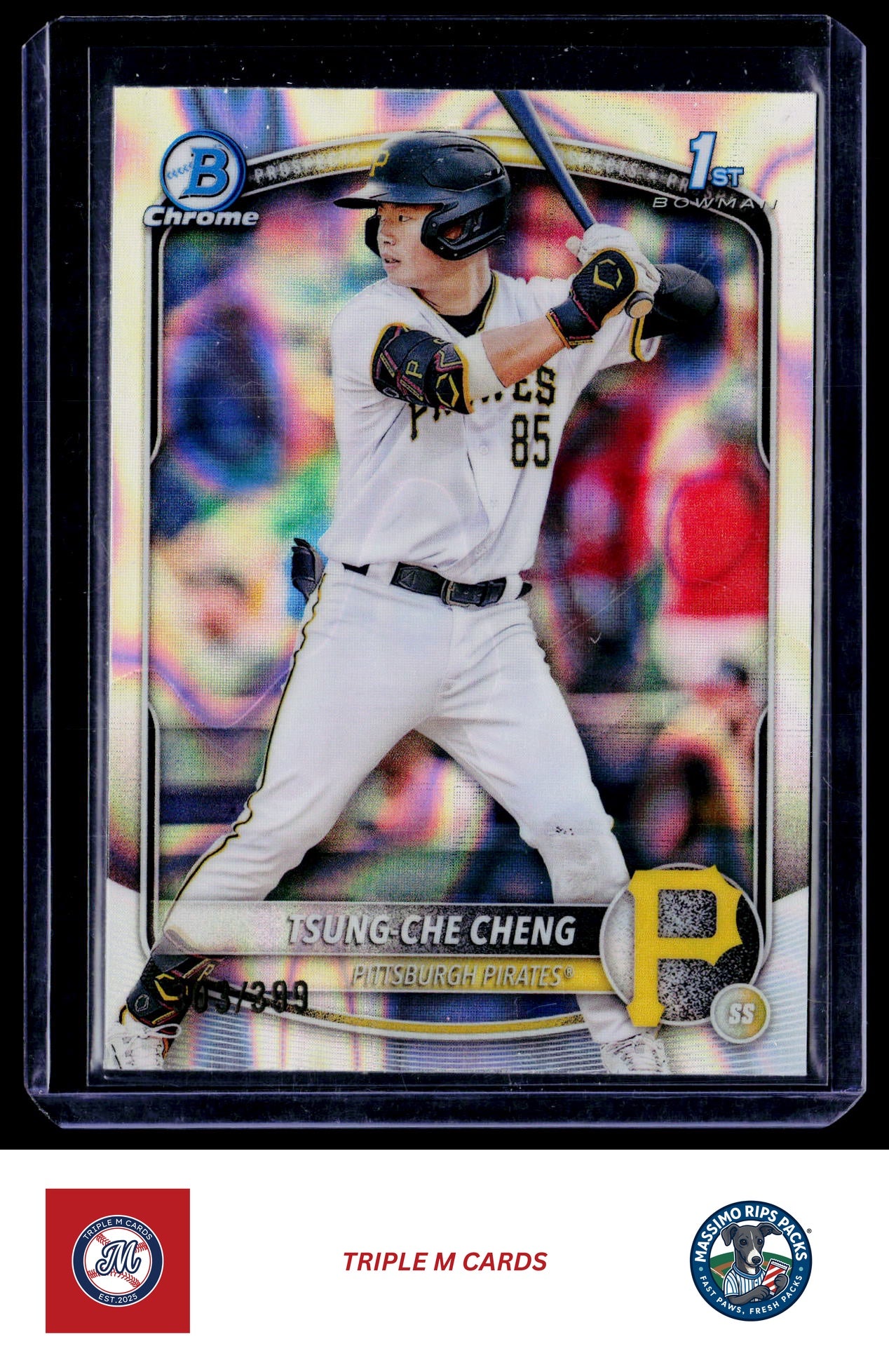 2025 Bowman #BCP-95 Tsung-Che Cheng Chrome Prospects Lava Refractor #/399