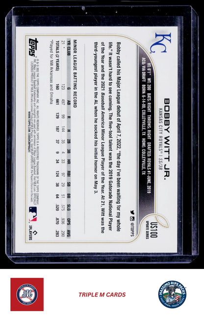 2022 Topps Update #US100 Bobby Witt Jr.