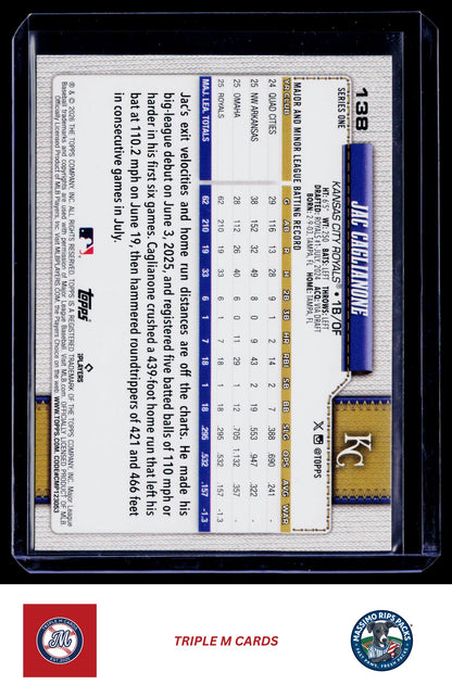 2026 Topps #138 Jac Caglianone Rainbow Foil