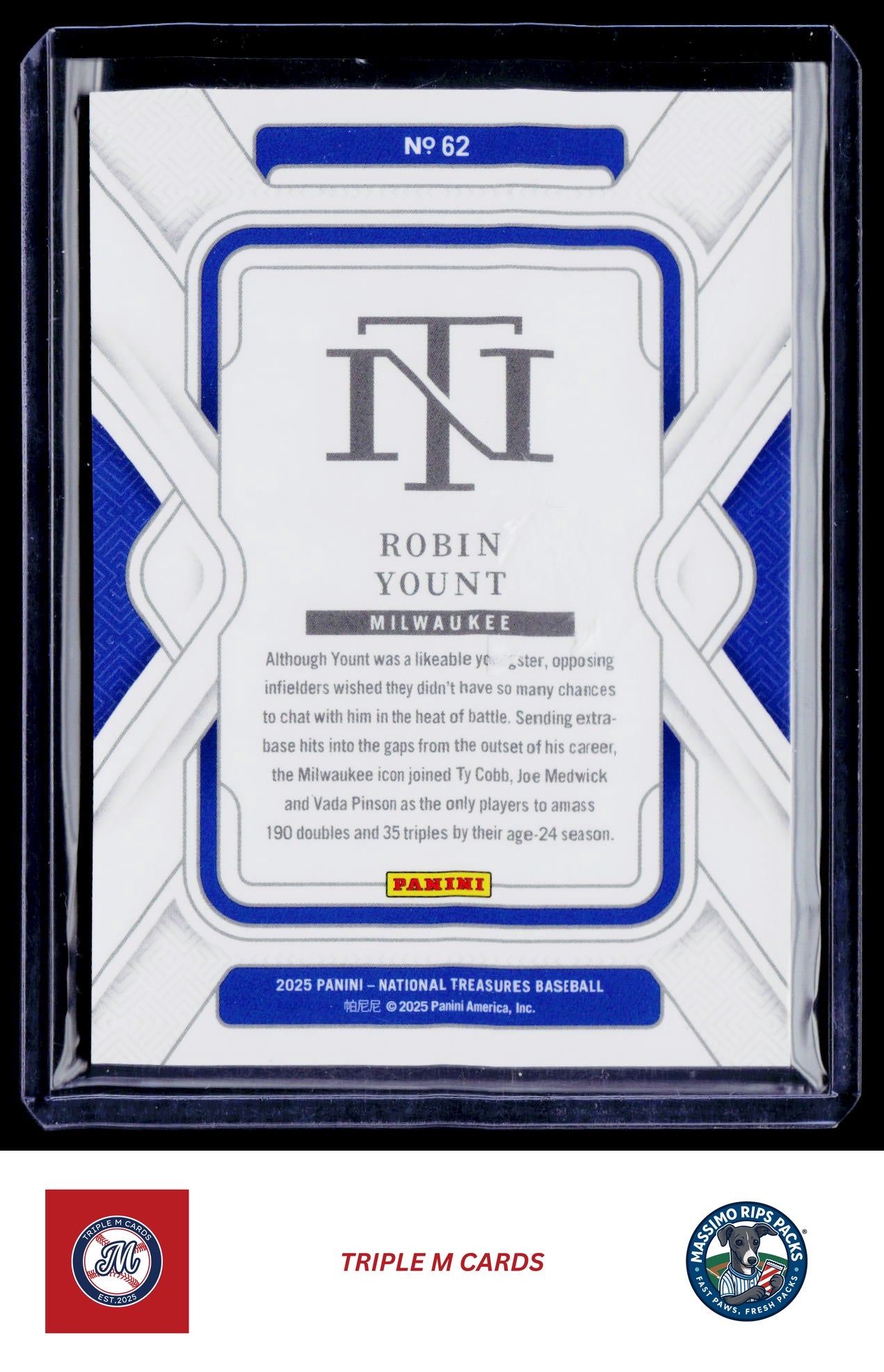 2025 Panini National Treasures #62 Robin Yount Red #/75