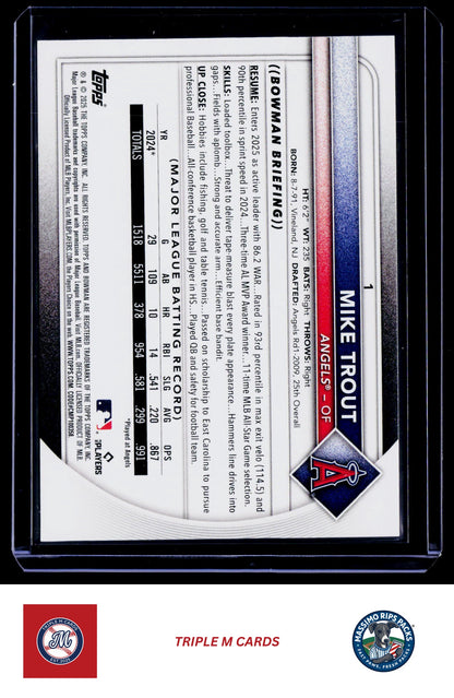 2025 Bowman #1 Mike Trout