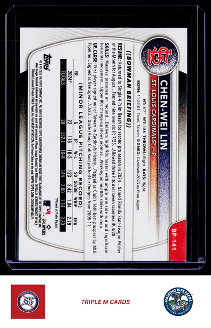 2025 Bowman #BP-141 Chen-Wei Lin Prospects