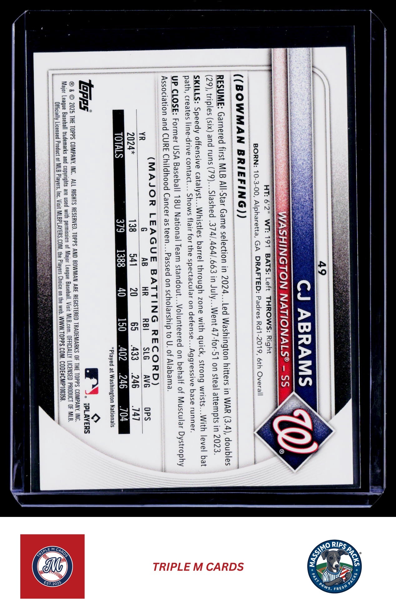 2025 Bowman #49 CJ Abrams