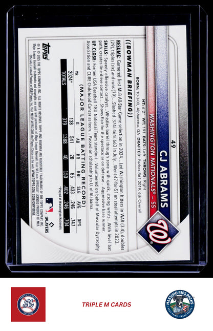 2025 Bowman #49 CJ Abrams