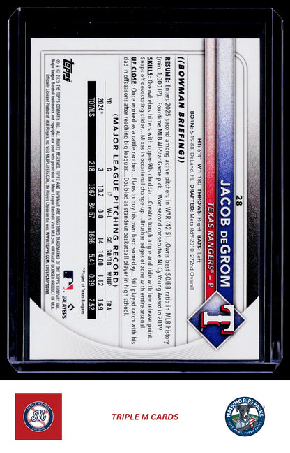2025 Bowman #28 Jacob deGrom