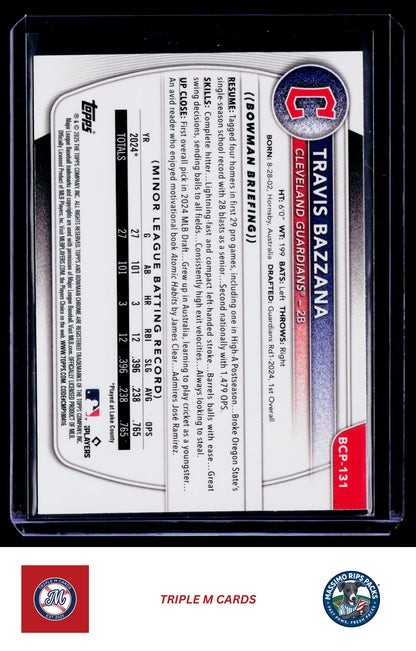 2025 Bowman #BCP-131 Travis Bazzana Chrome Prospects