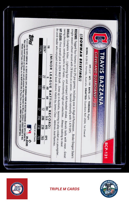 2025 Bowman #BCP-131 Travis Bazzana Chrome Prospects