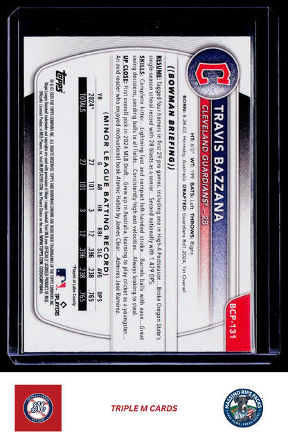 2025 Bowman #BCP-131 Travis Bazzana Chrome Prospects