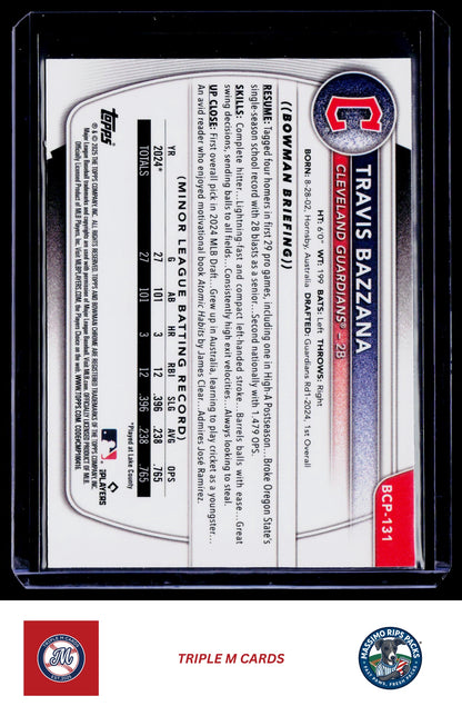 2025 Bowman #BCP-131 Travis Bazzana Chrome Prospects