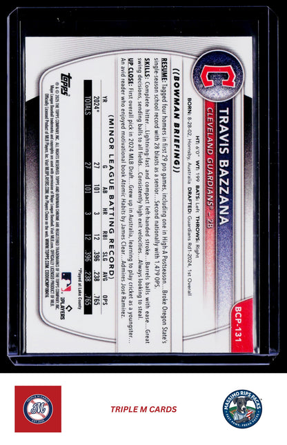 2025 Bowman #BCP-131 Travis Bazzana Chrome Prospects