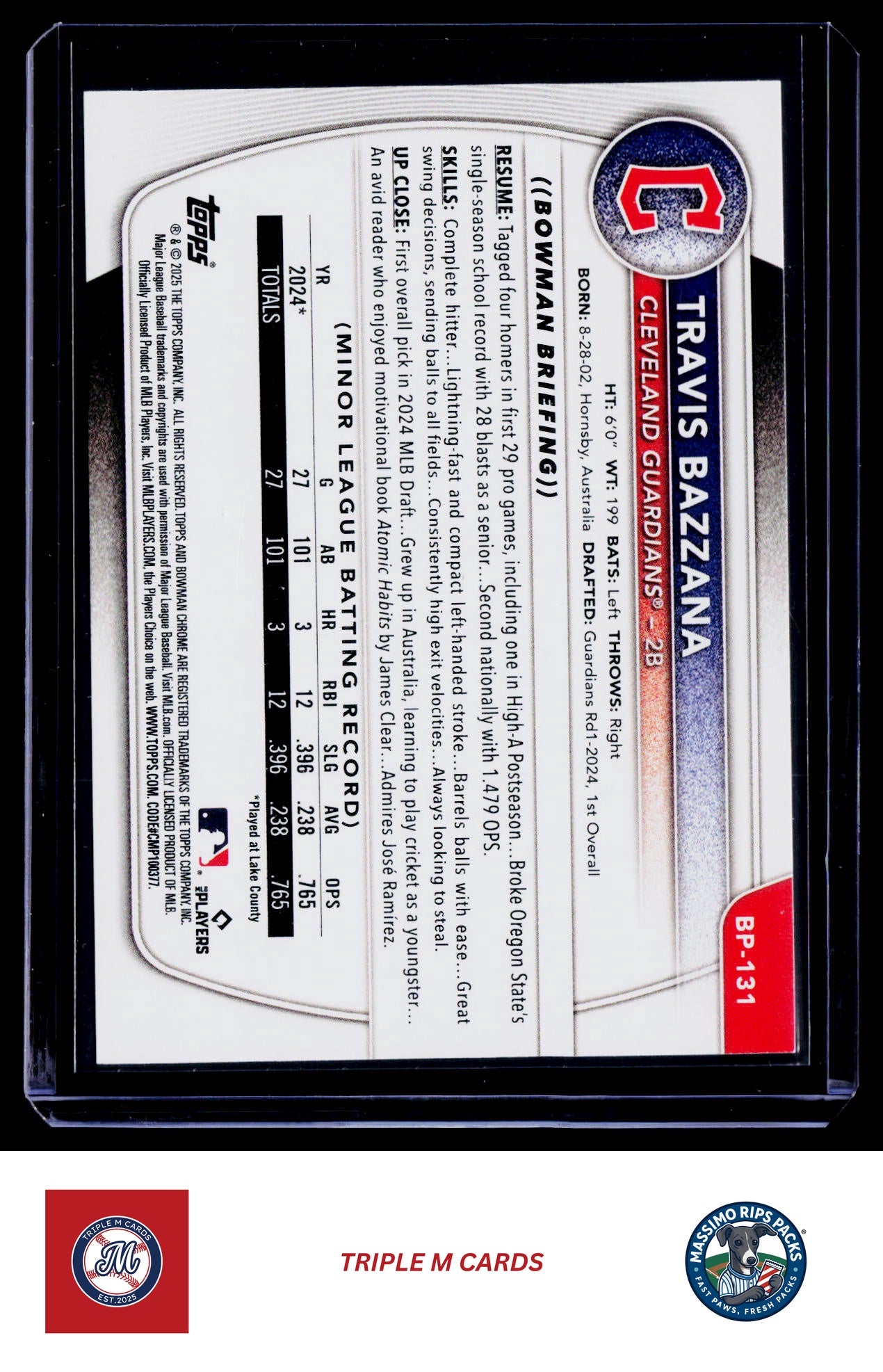 2025 Bowman #BP-131 Travis Bazzana Prospects