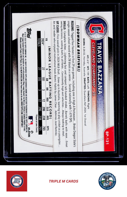 2025 Bowman #BP-131 Travis Bazzana Prospects