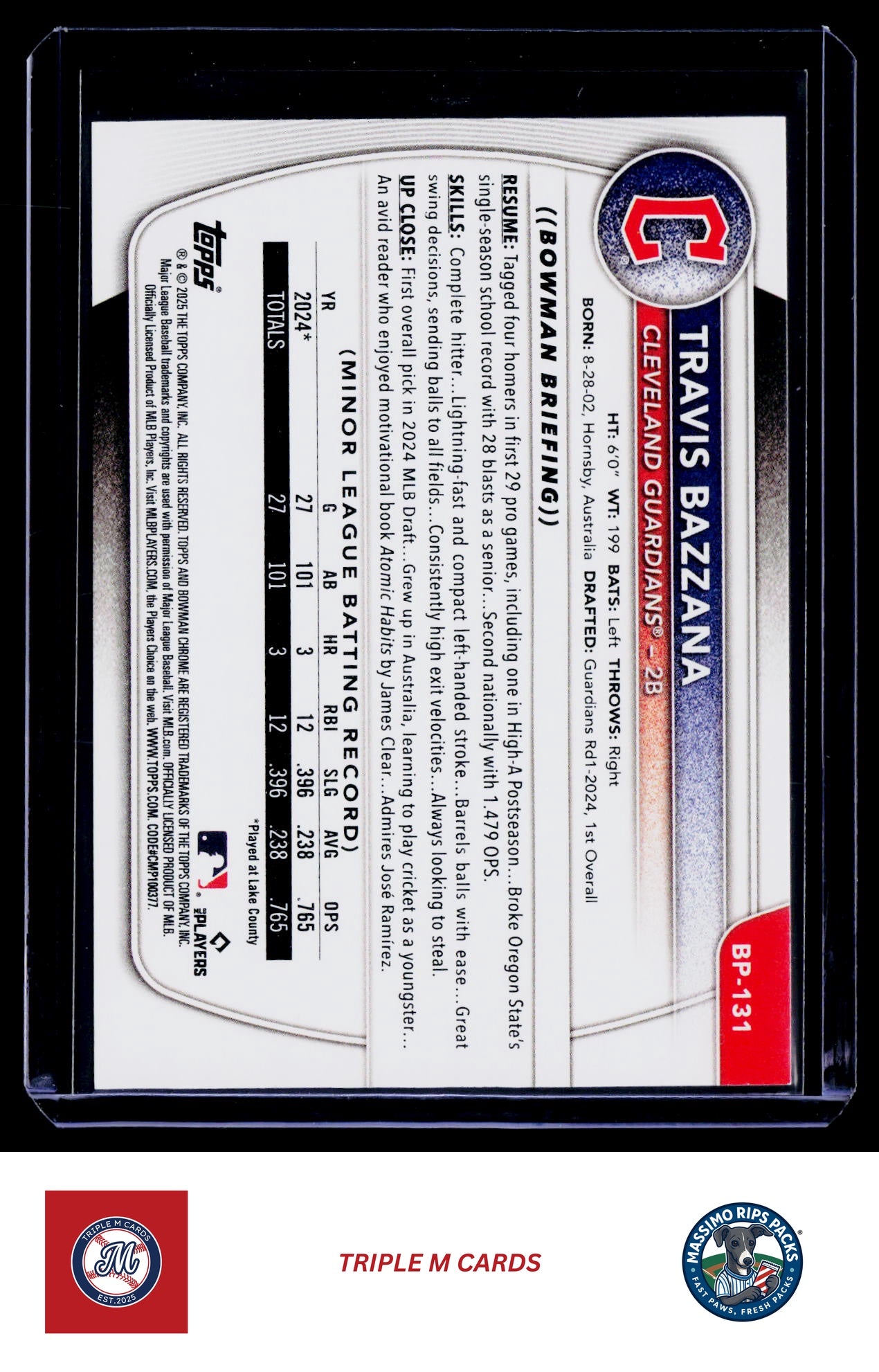 2025 Bowman #BP-131 Travis Bazzana Prospects