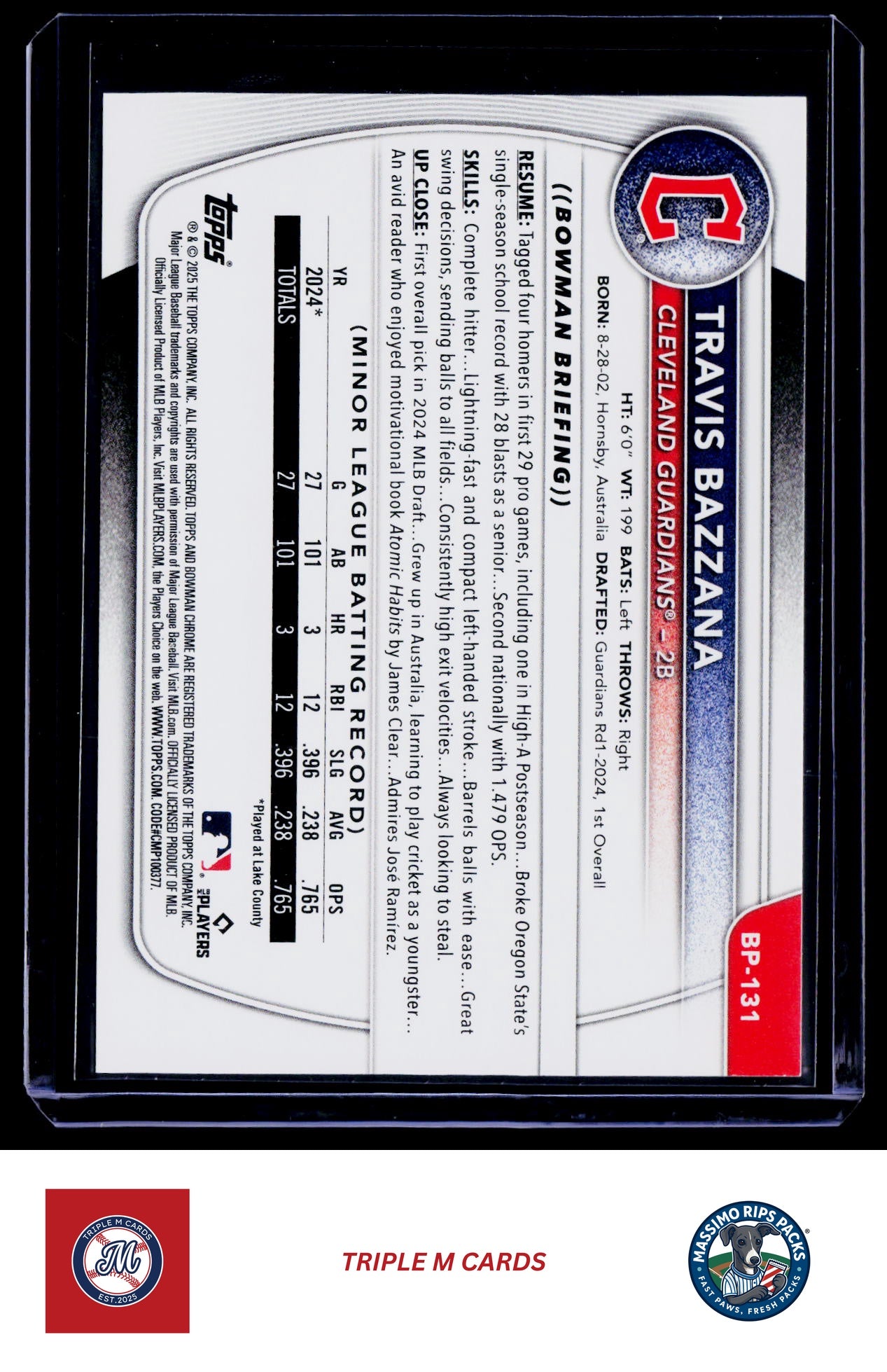 2025 Bowman #BP-131 Travis Bazzana Prospects