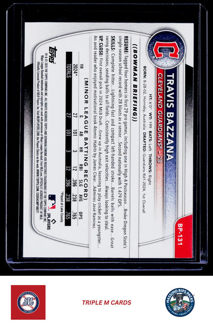 2025 Bowman #BP-131 Travis Bazzana Prospects