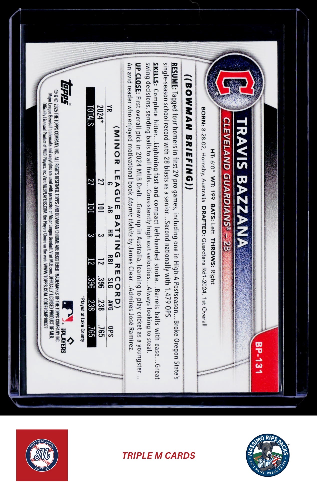 2025 Bowman #BP-131 Travis Bazzana Prospects