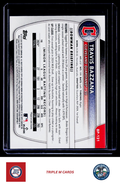 2025 Bowman #BP-131 Travis Bazzana Prospects