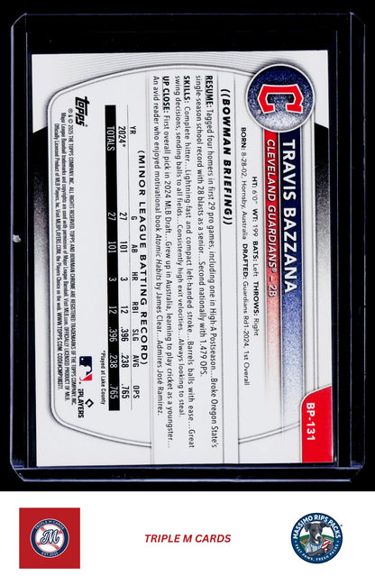 2025 Bowman #BP-131 Travis Bazzana Prospects