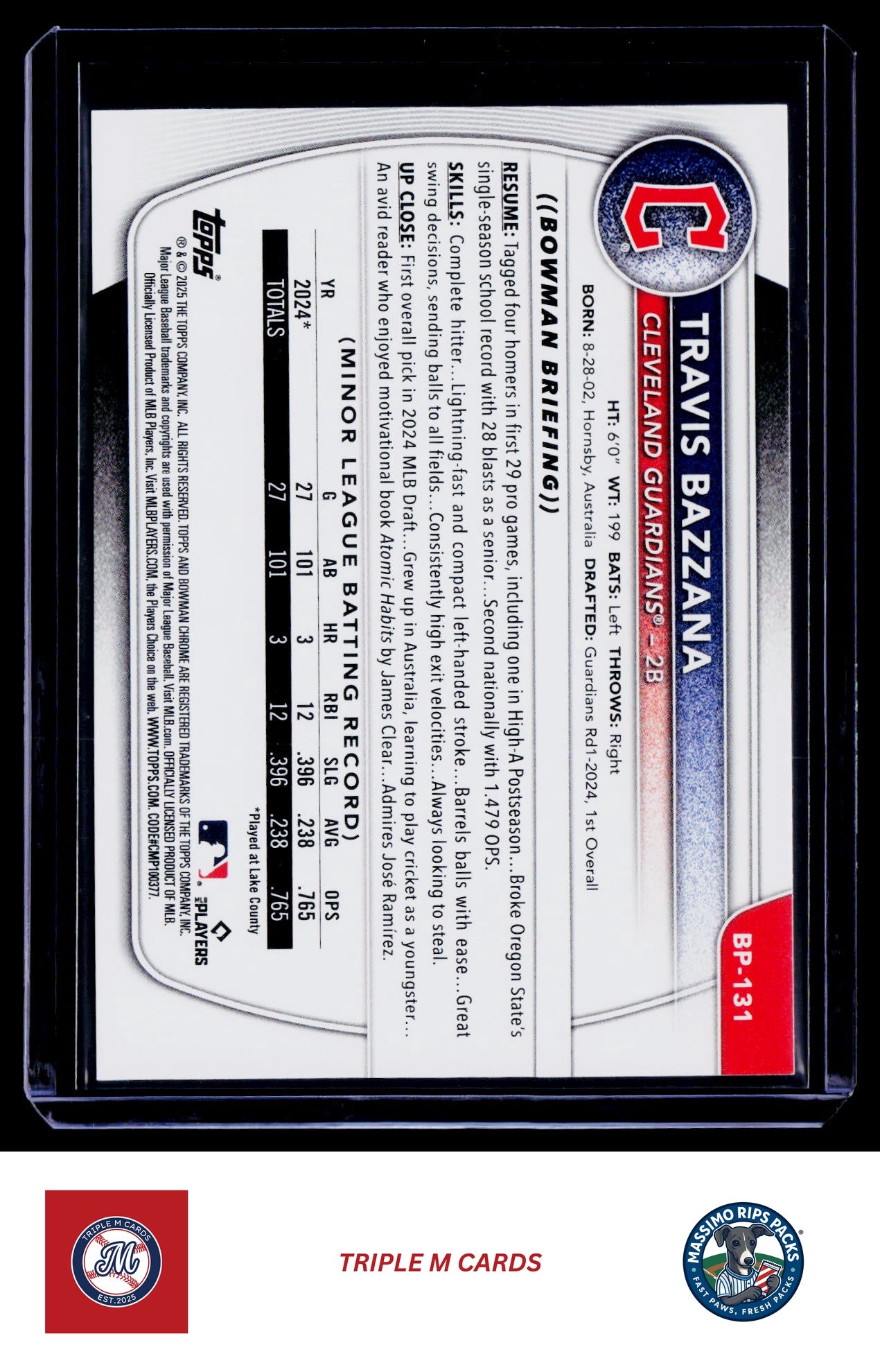 2025 Bowman #BP-131 Travis Bazzana Prospects