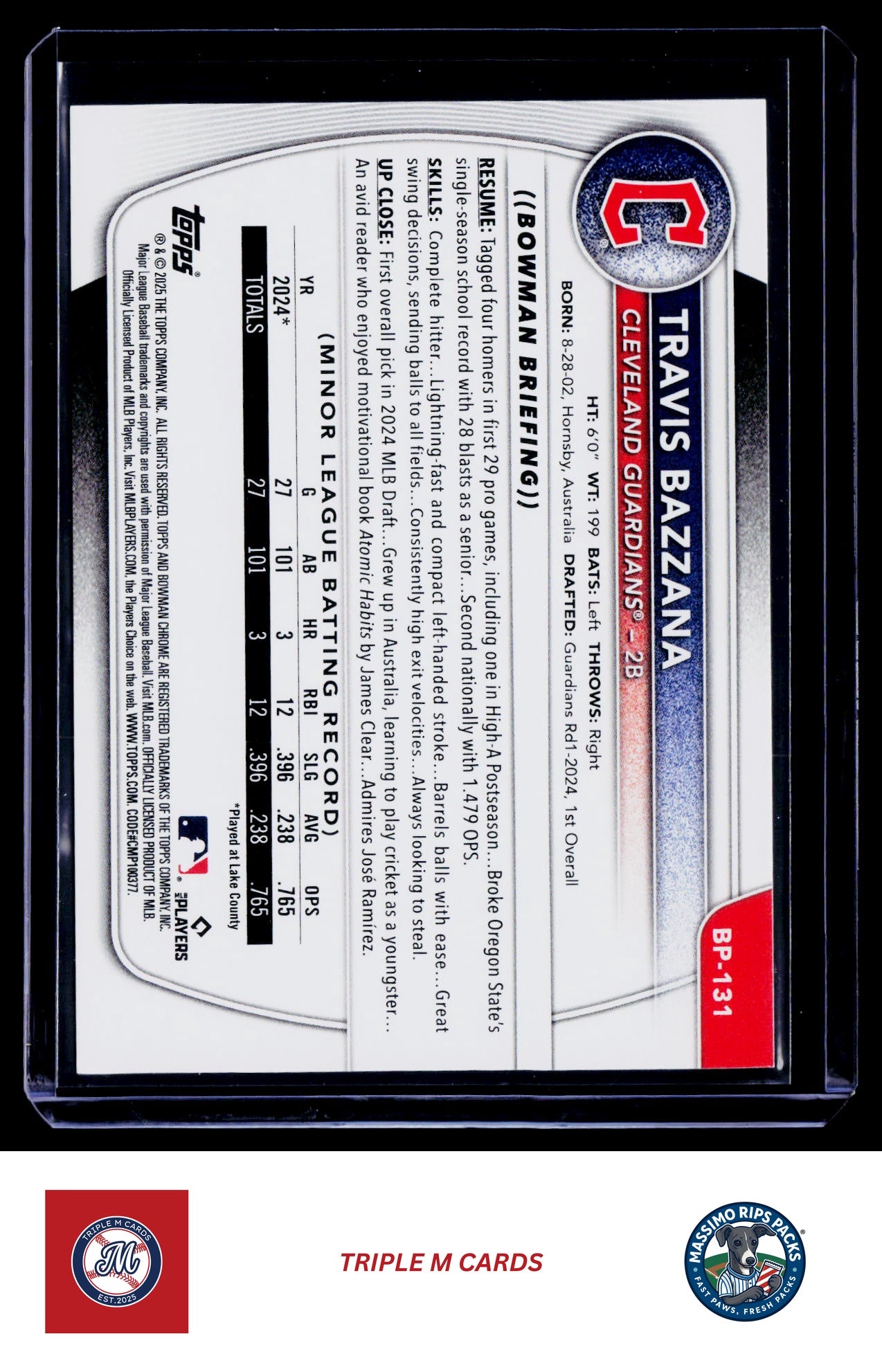 2025 Bowman #BP-131 Travis Bazzana Prospects