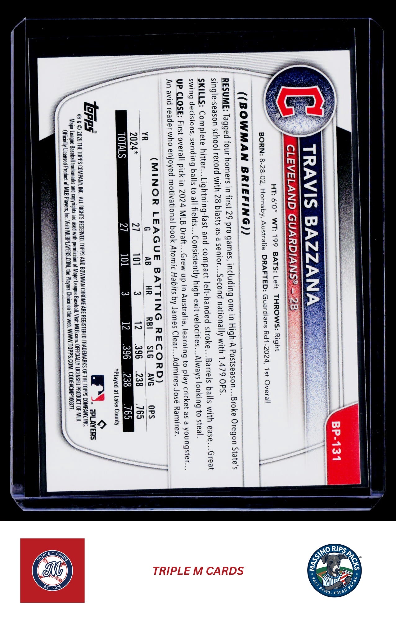 2025 Bowman #BP-131 Travis Bazzana Prospects
