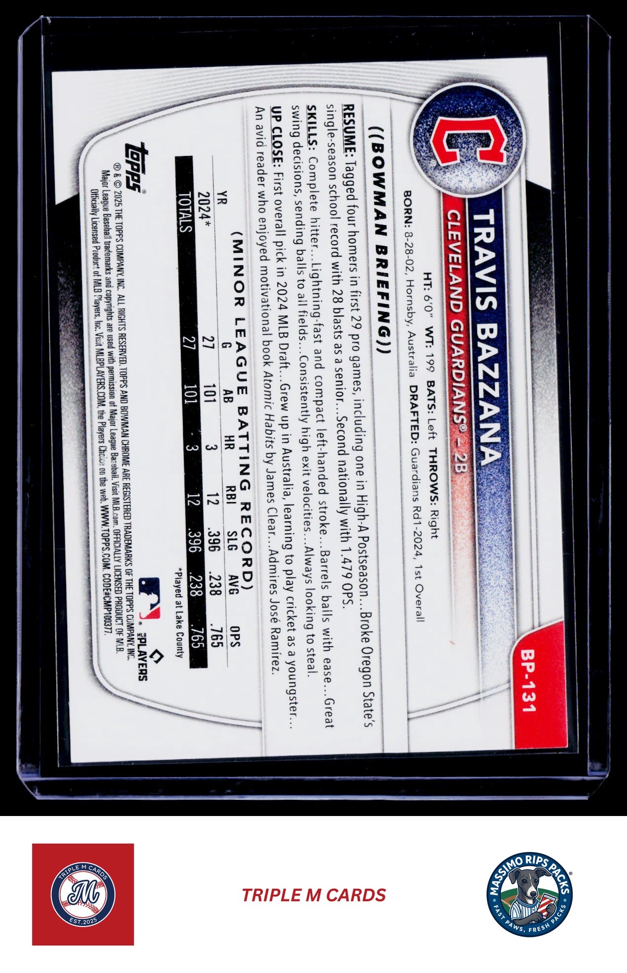 2025 Bowman #BP-131 Travis Bazzana Prospects