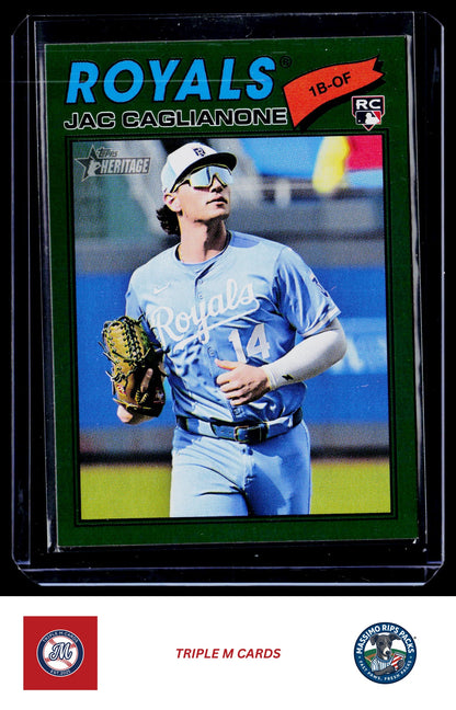 2026 Topps Heritage #136 Jac Caglianone Dark Green