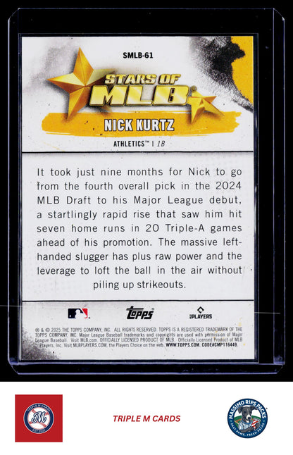 2025 Topps Update #SMLB-61 Nick Kurtz Stars of MLB