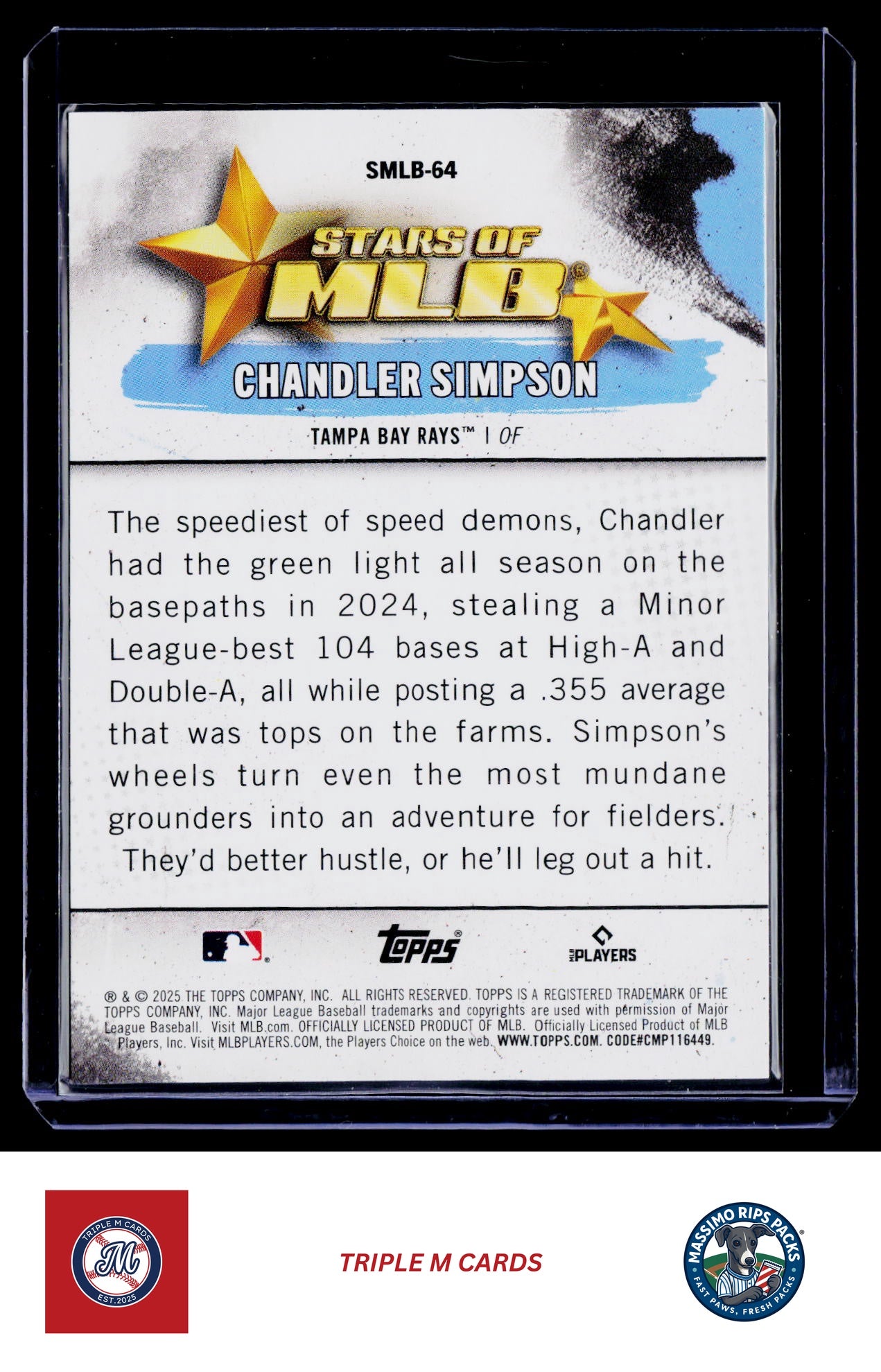 2025 Topps Update #SMLB-64 Chandler Simpson Stars of MLB