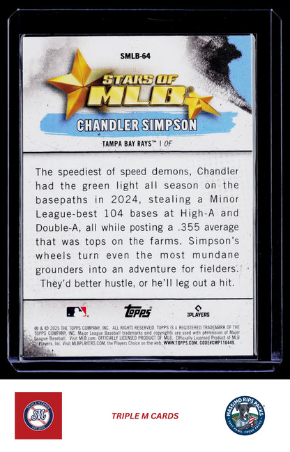 2025 Topps Update #SMLB-64 Chandler Simpson Stars of MLB