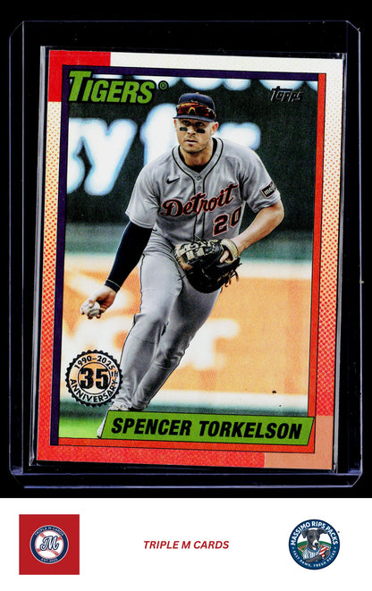 2025 Topps Update #U90-48 Spencer Torkelson 1990 Topps Baseball 35th Anniversary