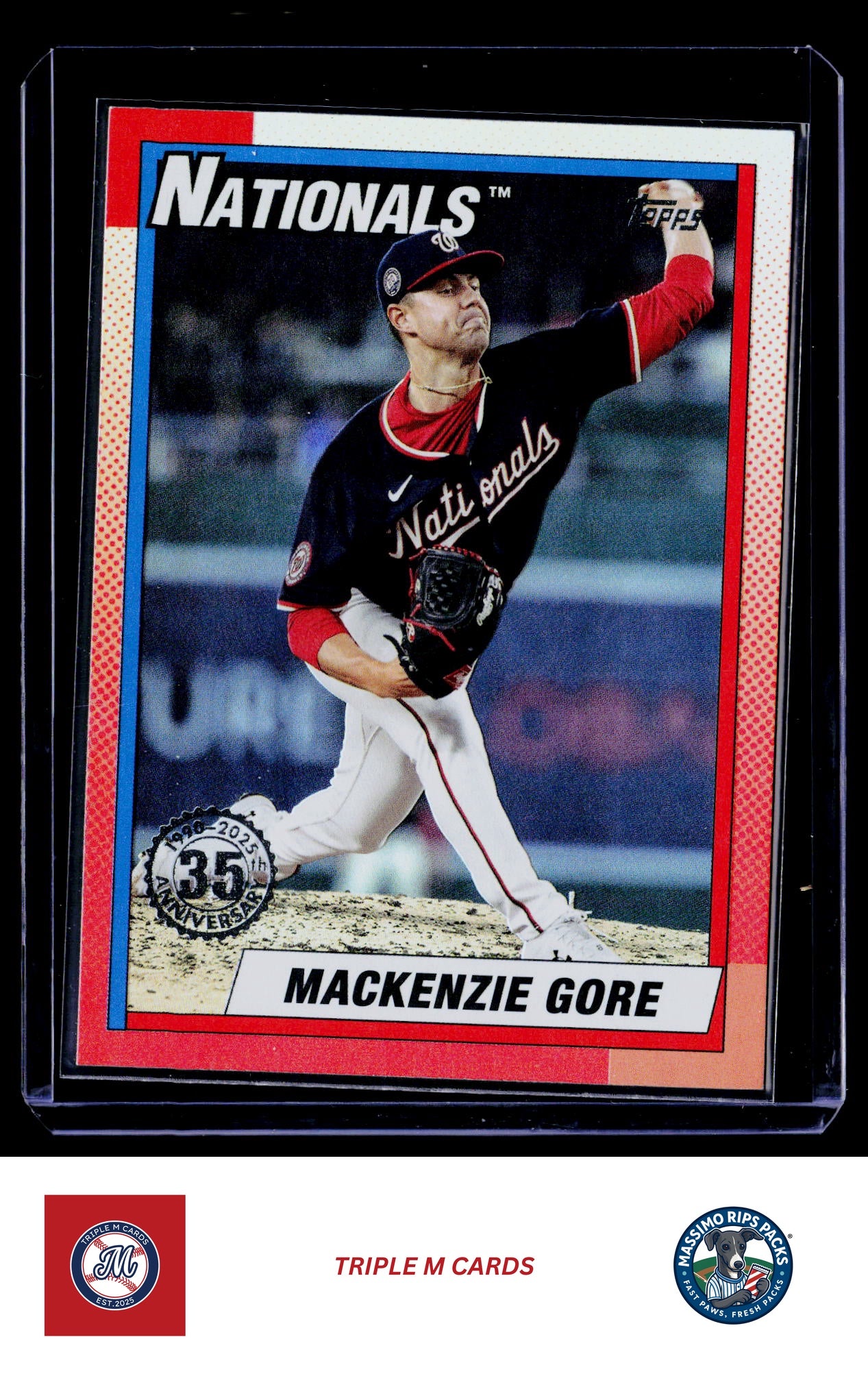2025 Topps Update #U90-20 MacKenzie Gore 1990 Topps Baseball 35th Anniversary