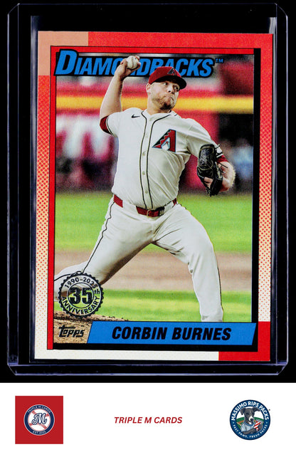 2025 Topps Update #U90-45 Corbin Burnes 1990 Topps Baseball 35th Anniversary