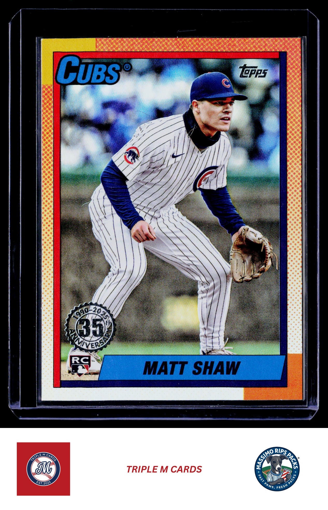 2025 Topps Update #U90-35 Matt Shaw 1990 Topps Baseball 35th Anniversary