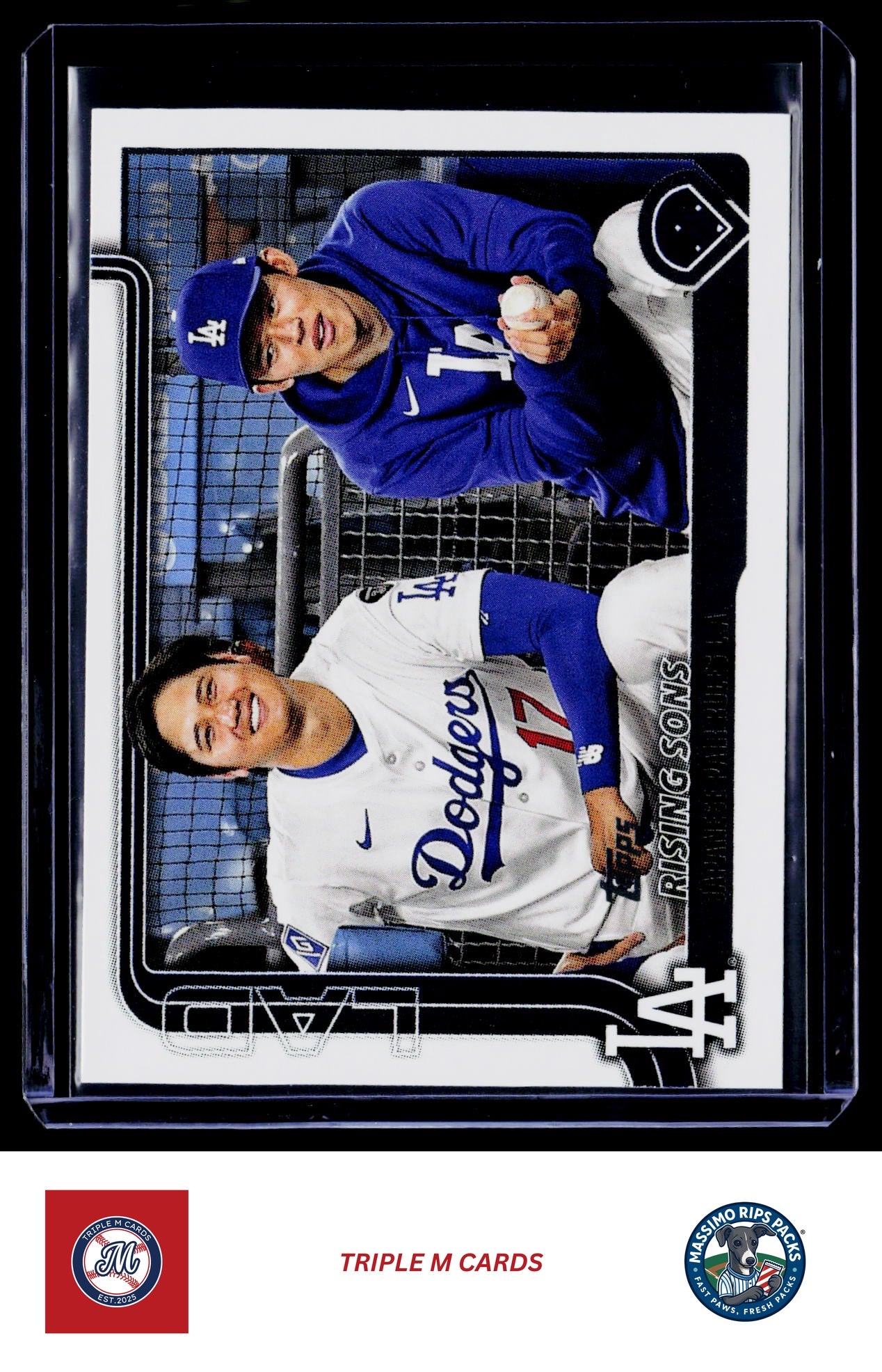 2025 Topps Update #US269 Rising Sons (Shohei Ohtani / Roki Sasaki)