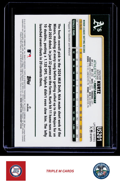2025 Topps Update #US201 Nick Kurtz