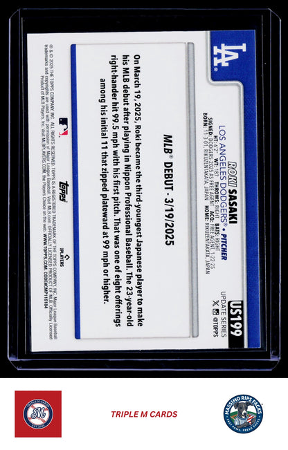 2025 Topps Update #US199 Roki Sasaki