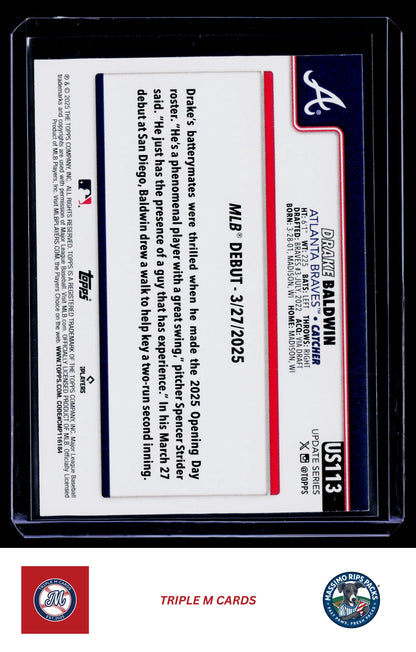 2025 Topps Update #US113 Drake Baldwin