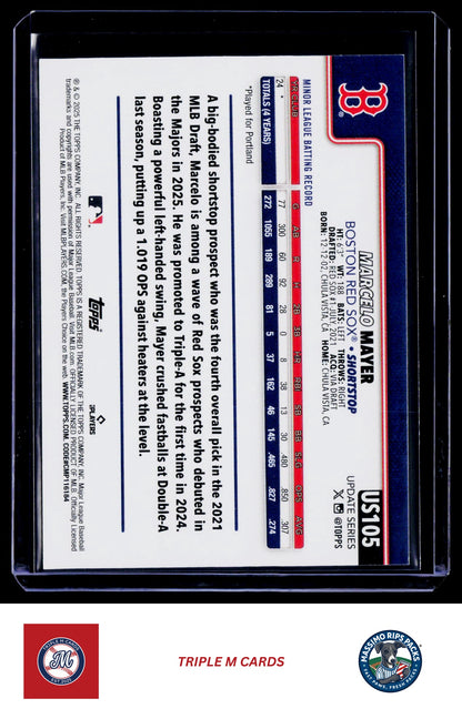 2025 Topps Update #US105 Marcelo Mayer