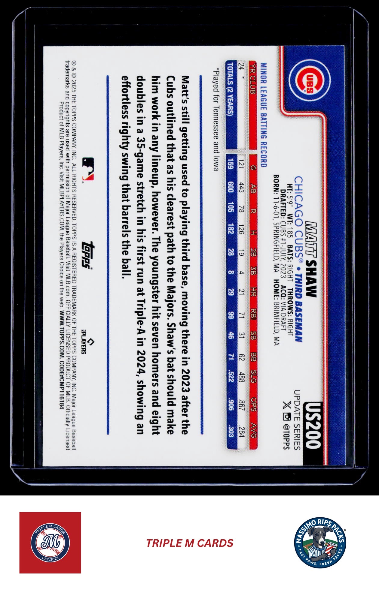 2025 Topps Update #US200 Matt Shaw