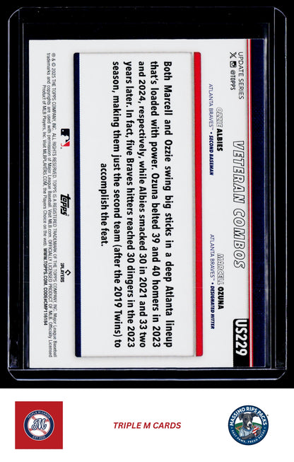 2025 Topps Update #US229 Power In Pairs (Marcell Ozuna / Ozzie Albies)